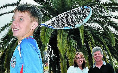 The future is bright for Warwick squash player Jason Anderson, here with parents Michelle and Stewart. Photo Emma Channon The future is bright for Warwick squash player Jason Anderson, here with parents Michelle and Stewart. Photo Emma Channon